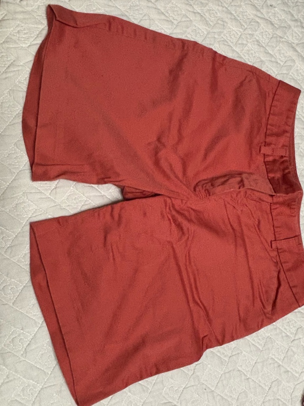 Ann Taylor Brick Red Tailored Bermuda Shorts
